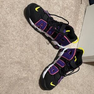 Nike Air More Uptempo Black and purple Basketball Shoes